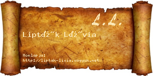 Lipták Lívia névjegykártya