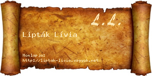 Lipták Lívia névjegykártya